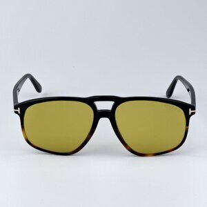 Tom Ford FT1000/S 05E PIERRE-02 BRAND NEW Sunglasses Black Brown Square Unisex